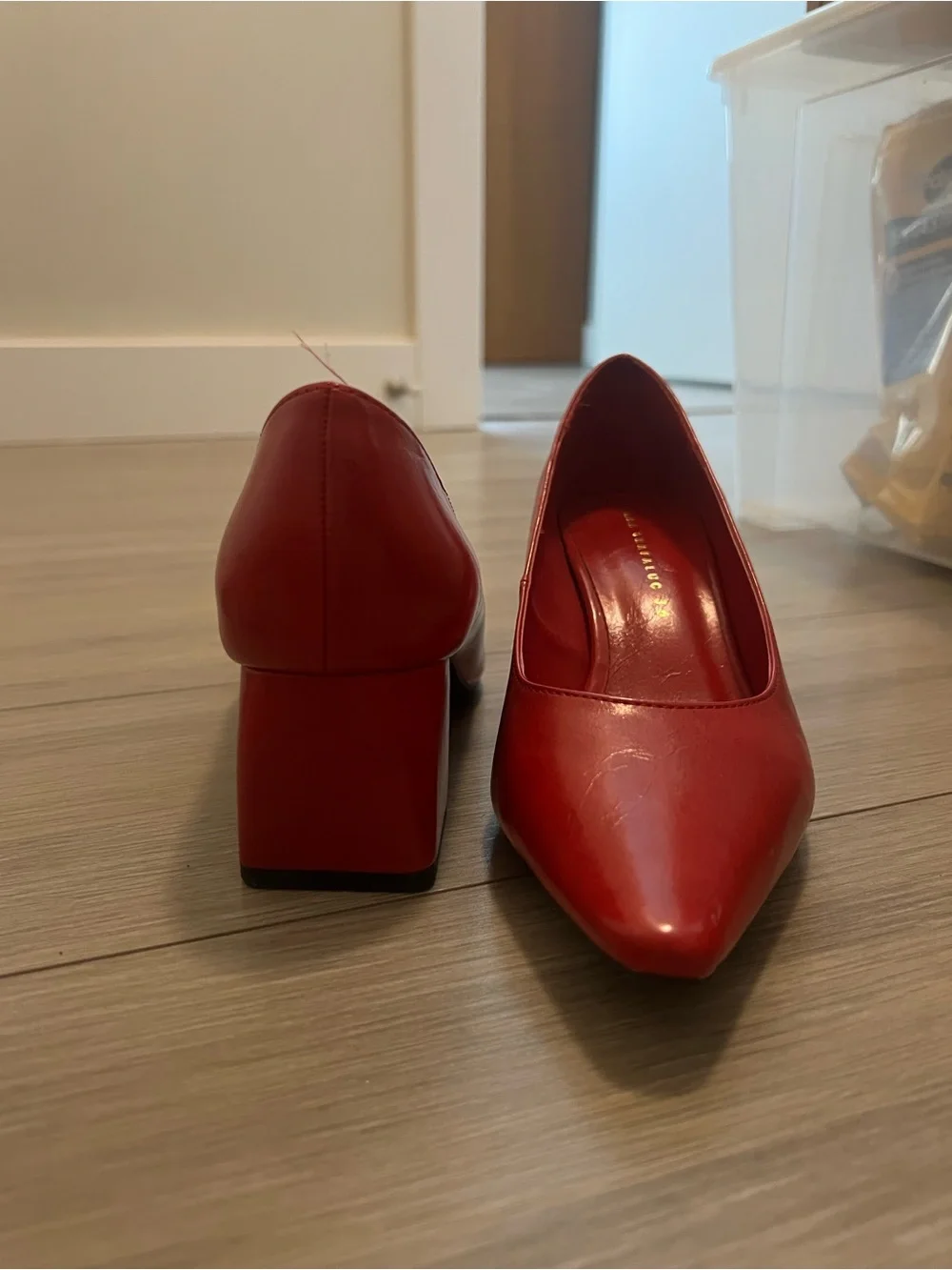 ZARA red block heels - Picture 2 of 3
